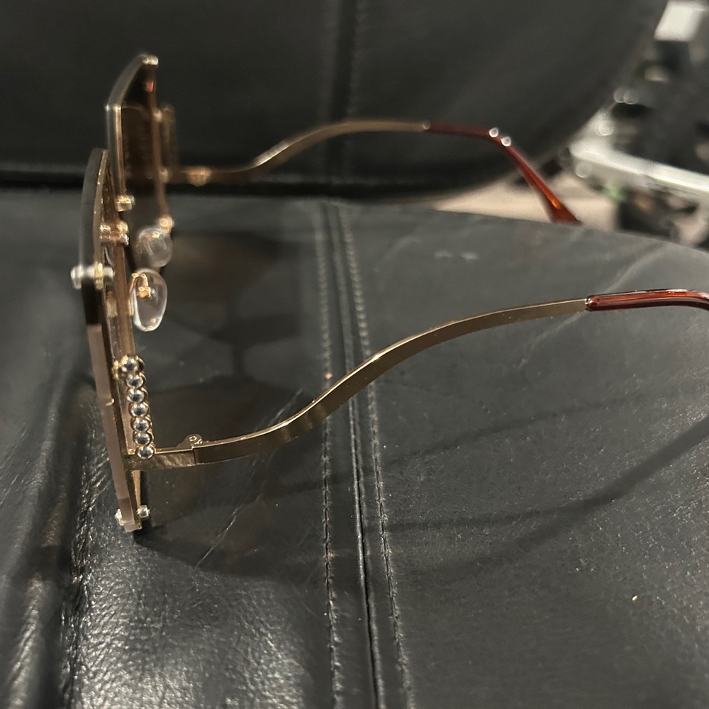 Chic Brown Hexagonal Sunglasses - image 7